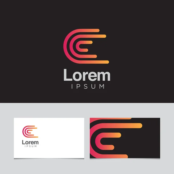 Éléments de conception de logo avec modèle de carte de visite . — Image vectorielle
