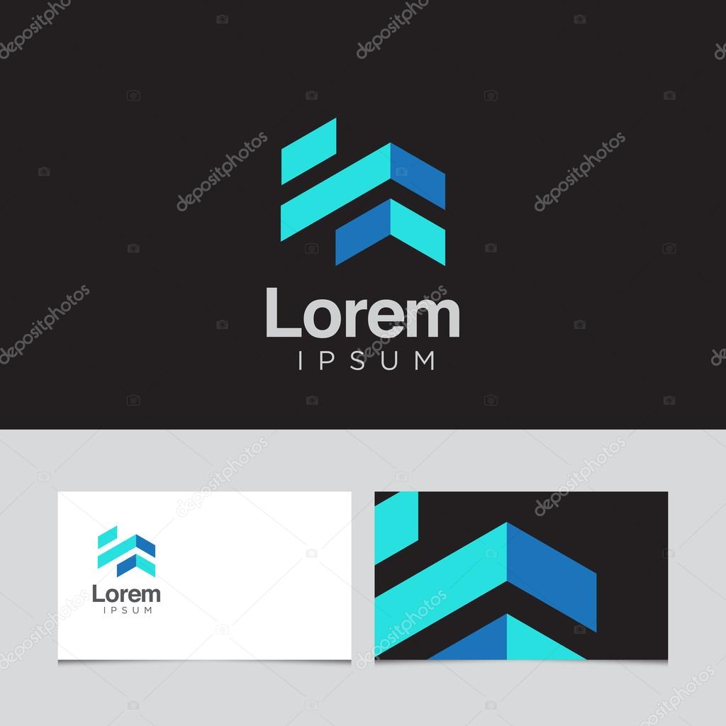 Logo design elements with business card template. Vector graphic design elements for company logo.