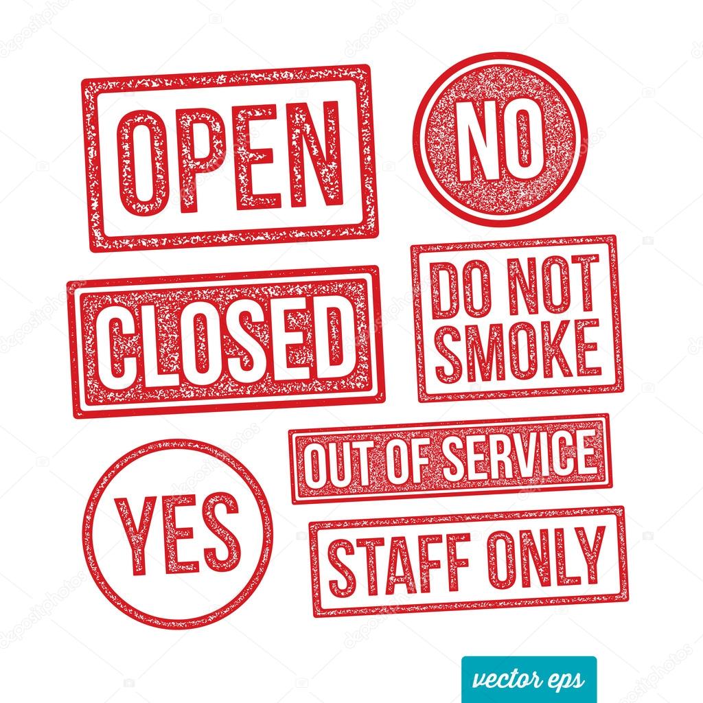 Business  rubber stamp set