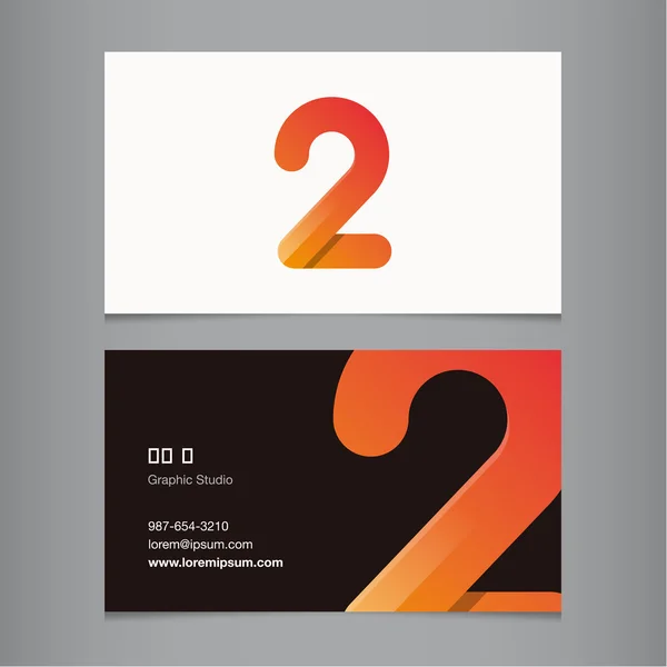 Business card with number. — Stock Vector