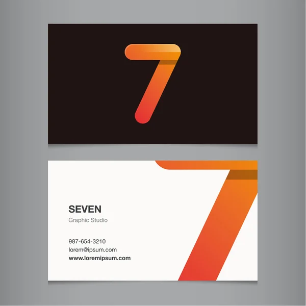 Business card with number. — Stock Vector