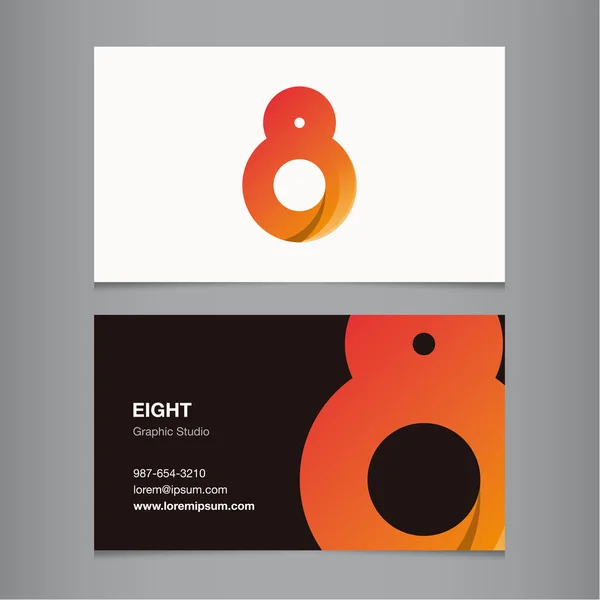 Business card with number. — Stock Vector