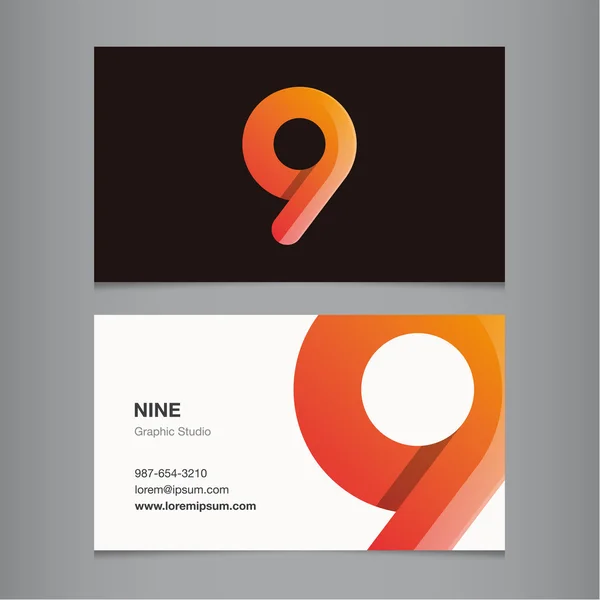 Business card with number. — Stock Vector