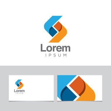 kartvizit şablonu ile soyut logosu