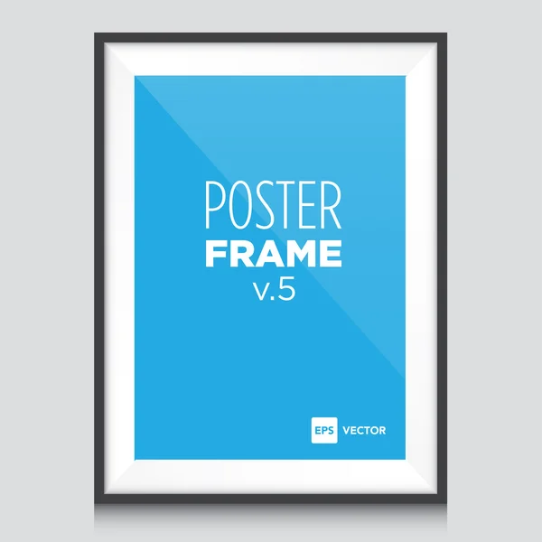 Poster mockup template with black frame — Stock Vector