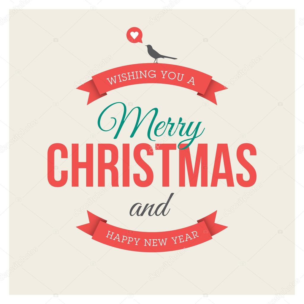 Merry Christmas label card