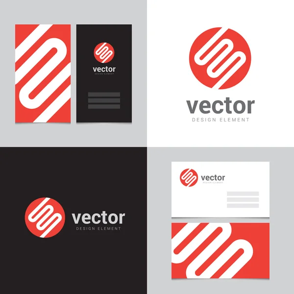 Elemento de design com dois cartões de visita - 04 — Vetor de Stock