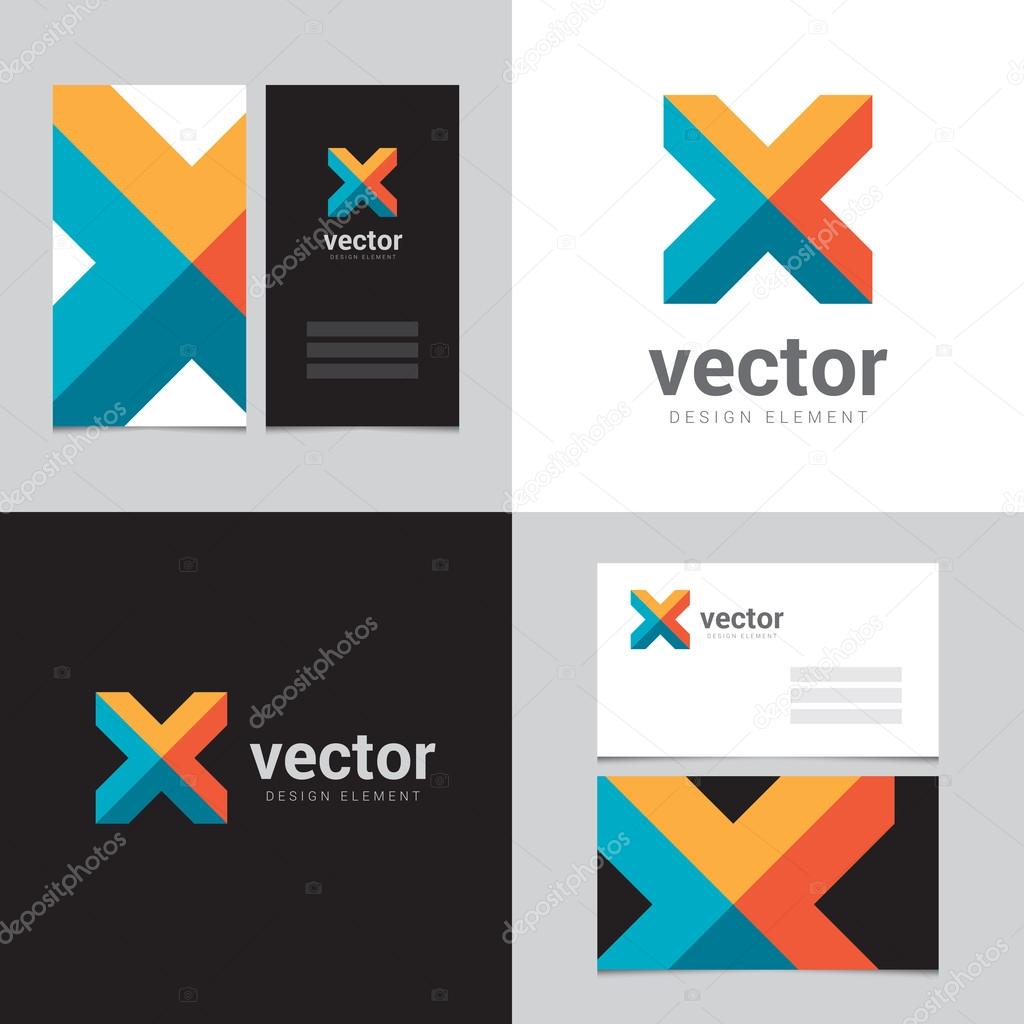 Design element with two business cards - 05