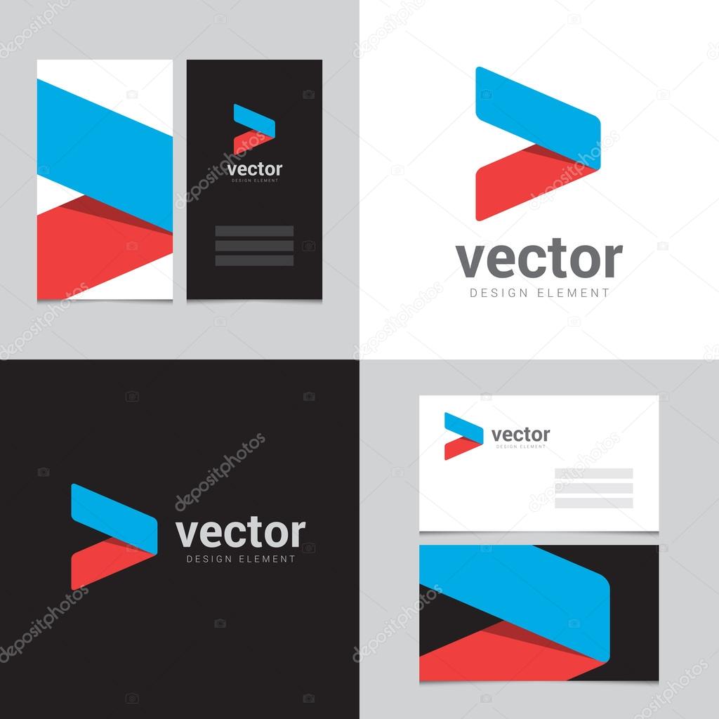 Design element with two business cards - 07