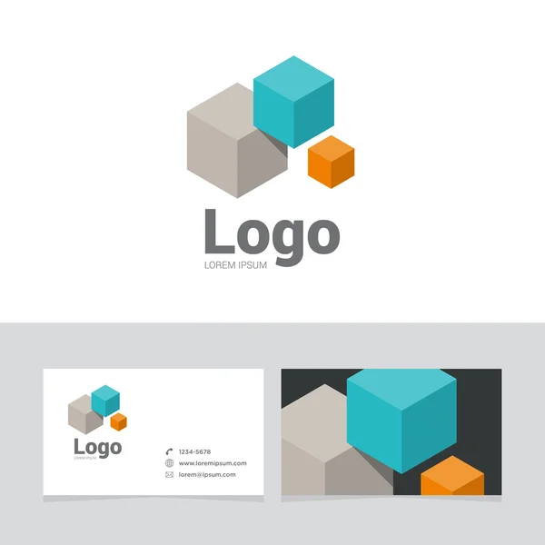 Élément de conception de logo avec carte de visite - 19 — Image vectorielle