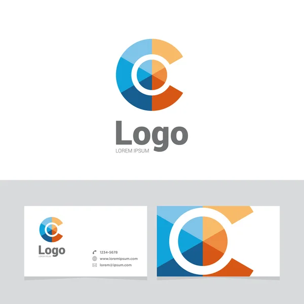 Elemento di design del logo con biglietto da visita - 18 — Vettoriale Stock