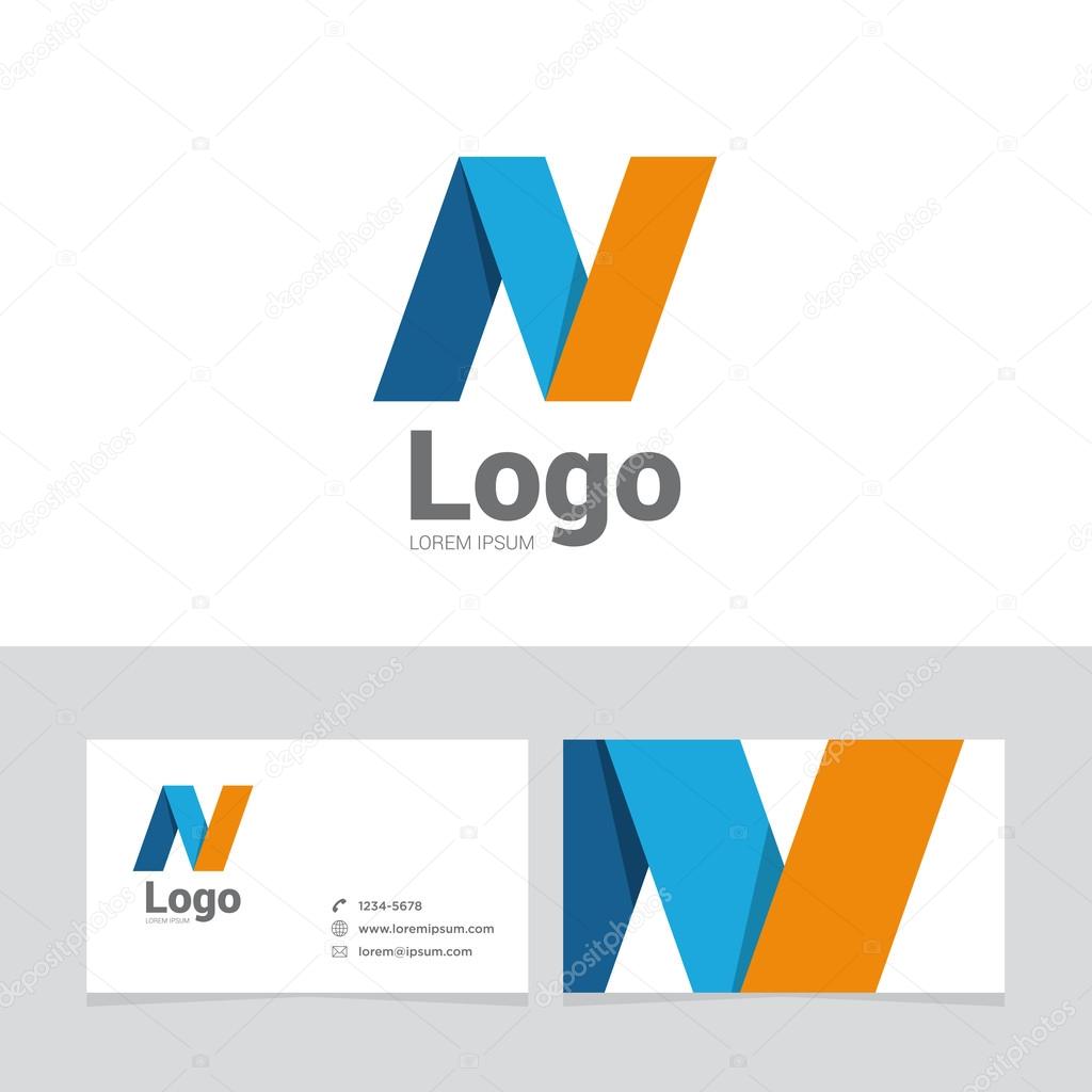 Logo design element with business card template