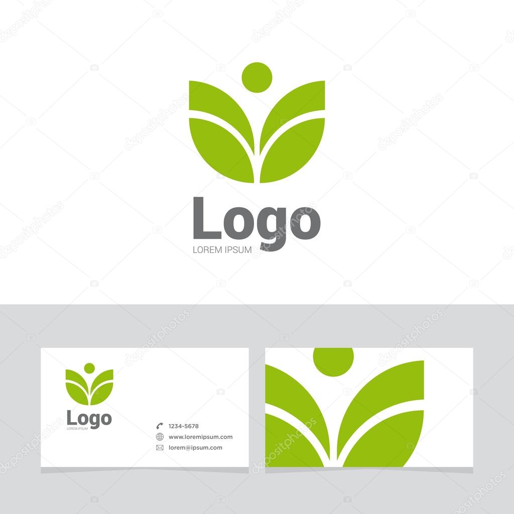 Logo design element with business card template