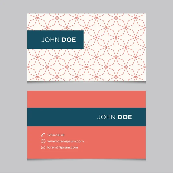 Business card template with background pattern Royalty Free Stock Vectors
