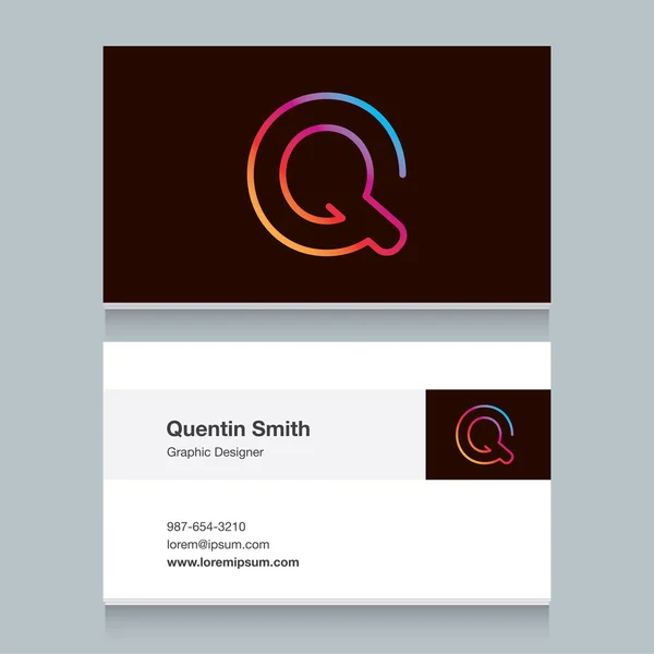 Logo alfabeto lettera "Q " — Vettoriale Stock