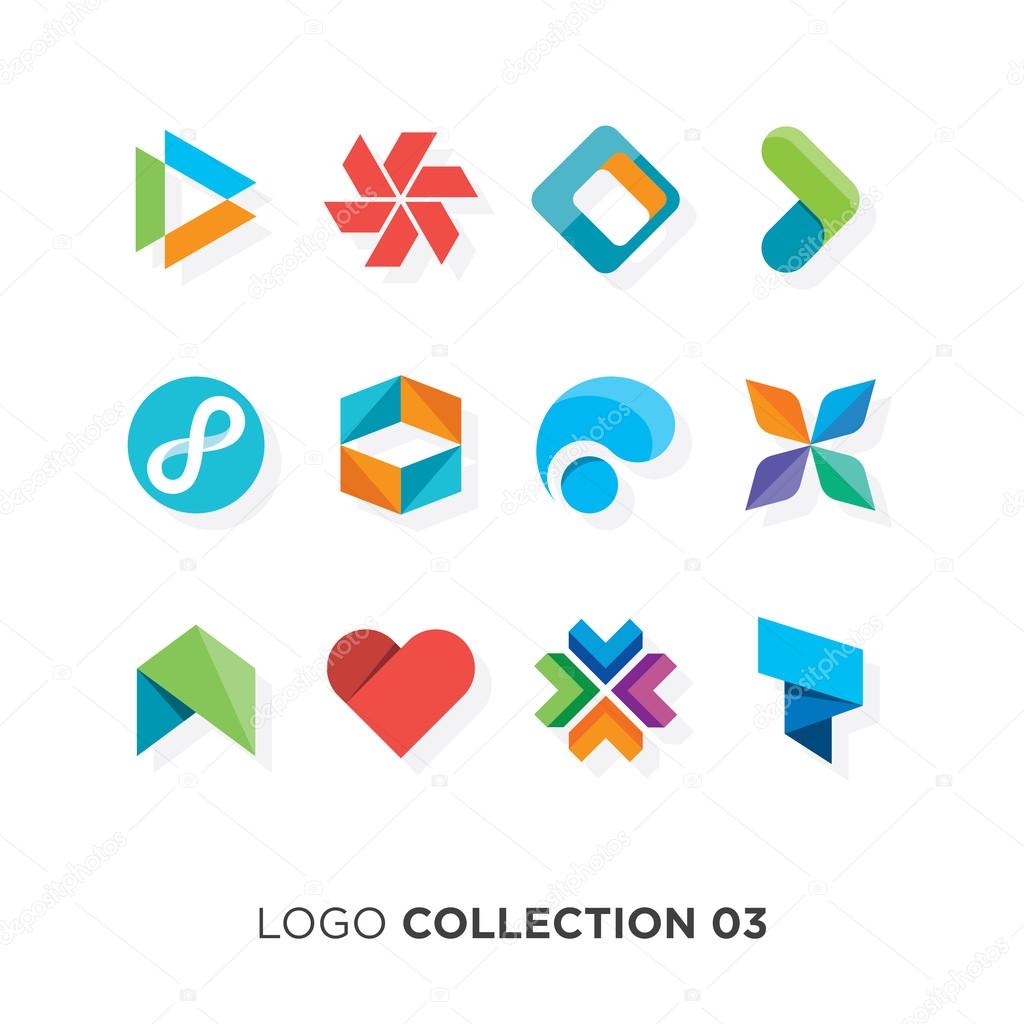 Logo collection 03. Vector graphic design elements for your company logo.