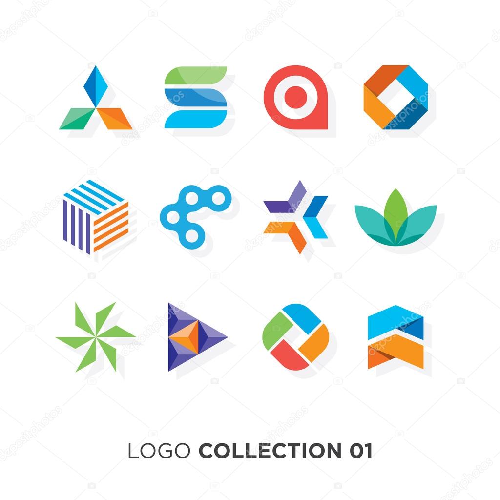 Logo collection 03. Vector graphic design elements for your company logo.
