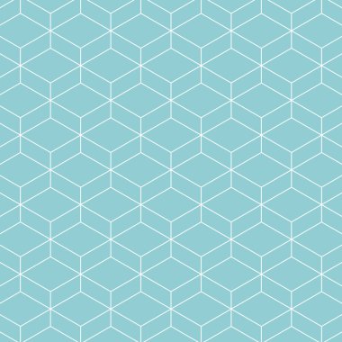 Cube pattern background. Vector background blue green