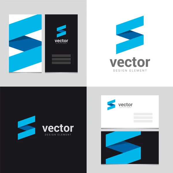 Logo design element with two business cards template - 28 — Stock vektor