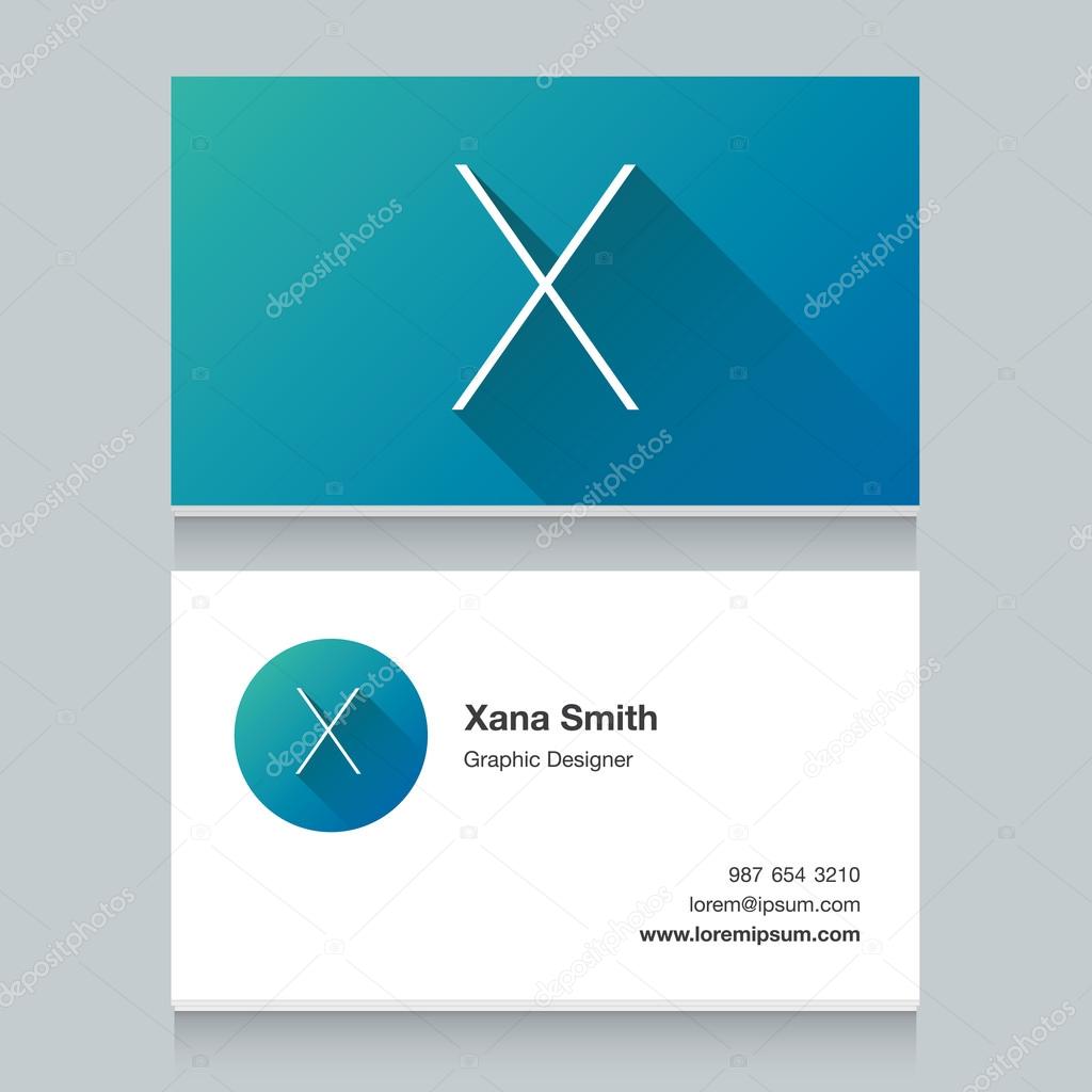 Logo alphabet with business card template. Vector graphic design elements for your company logo.