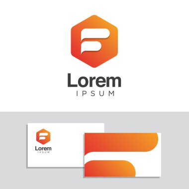 Logo tasarım öğeleri ile kartvizit şablonu