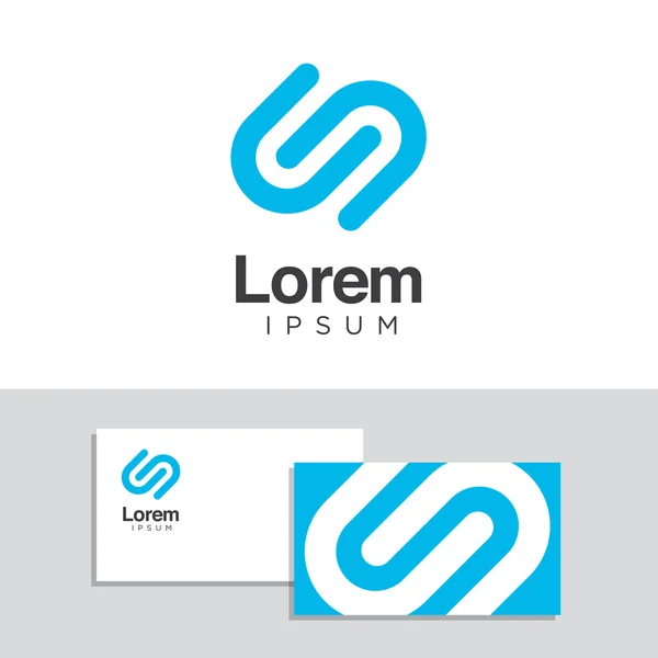 Logo tasarım öğeleri ile kartvizit şablonu — Stok Vektör