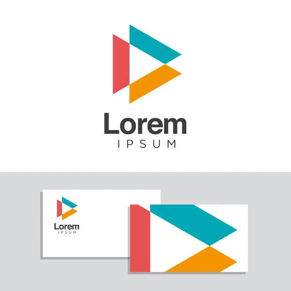 Éléments de conception de logo avec modèle de carte de visite — Image vectorielle
