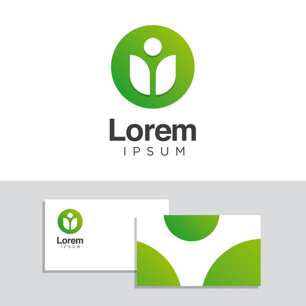 Logo design elements with business card template