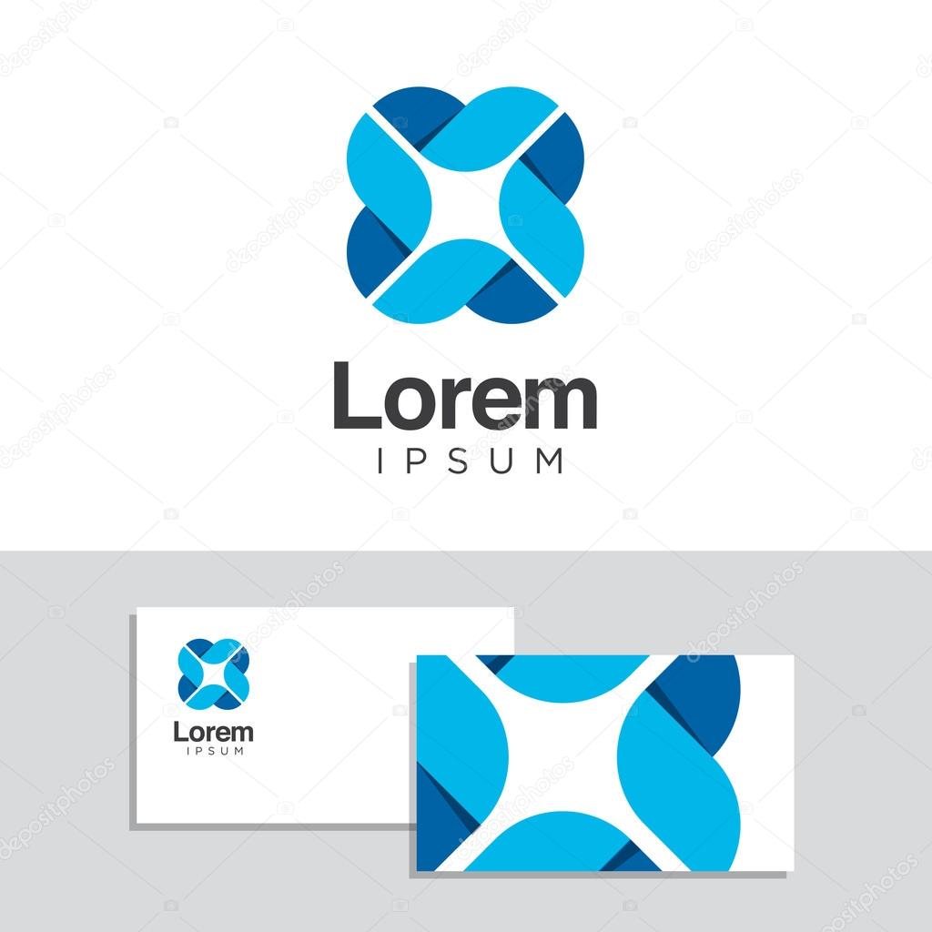 Logo design elements with business card template. Vector graphic design elements for company logo.