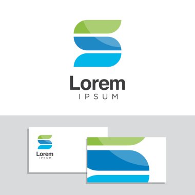 Logo tasarım öğeleri ile kartvizit şablonu