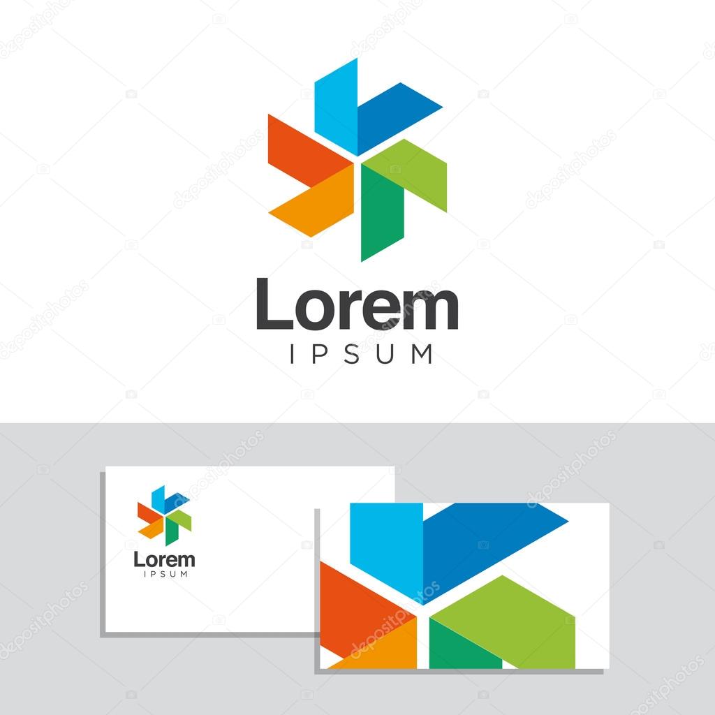 Logo design elements with business card template. Vector graphic design elements for company logo.