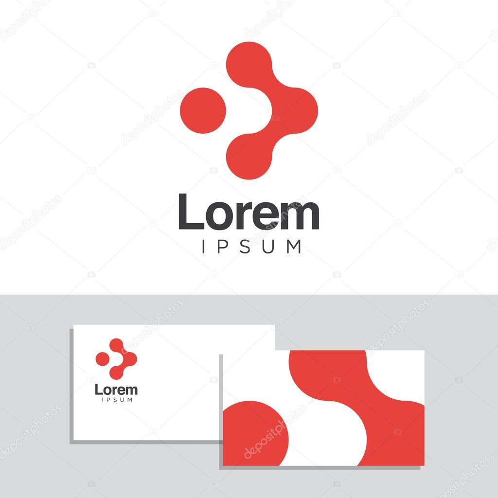 Logo design elements with business card template. Vector graphic design elements for company logo.