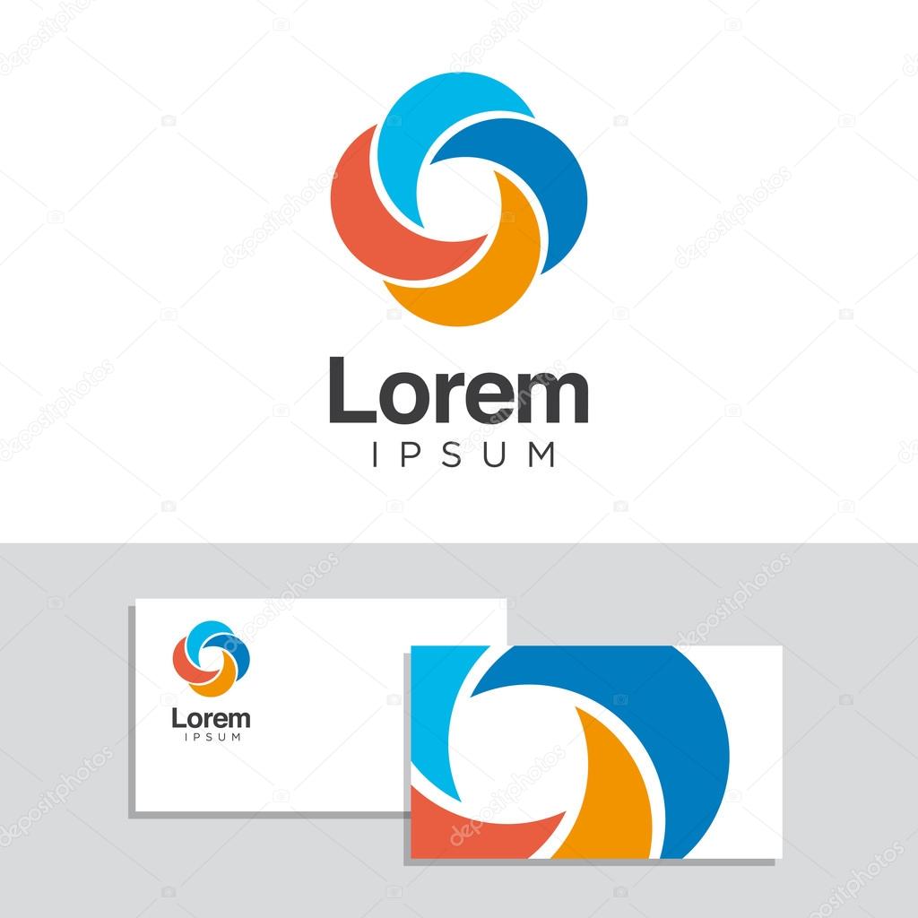 Logo design elements with business card template. Vector graphic design elements for company logo.