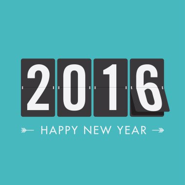 Mutlu yeni yıl 2016 takvimi, düzenlenebilir vektör tasarımı