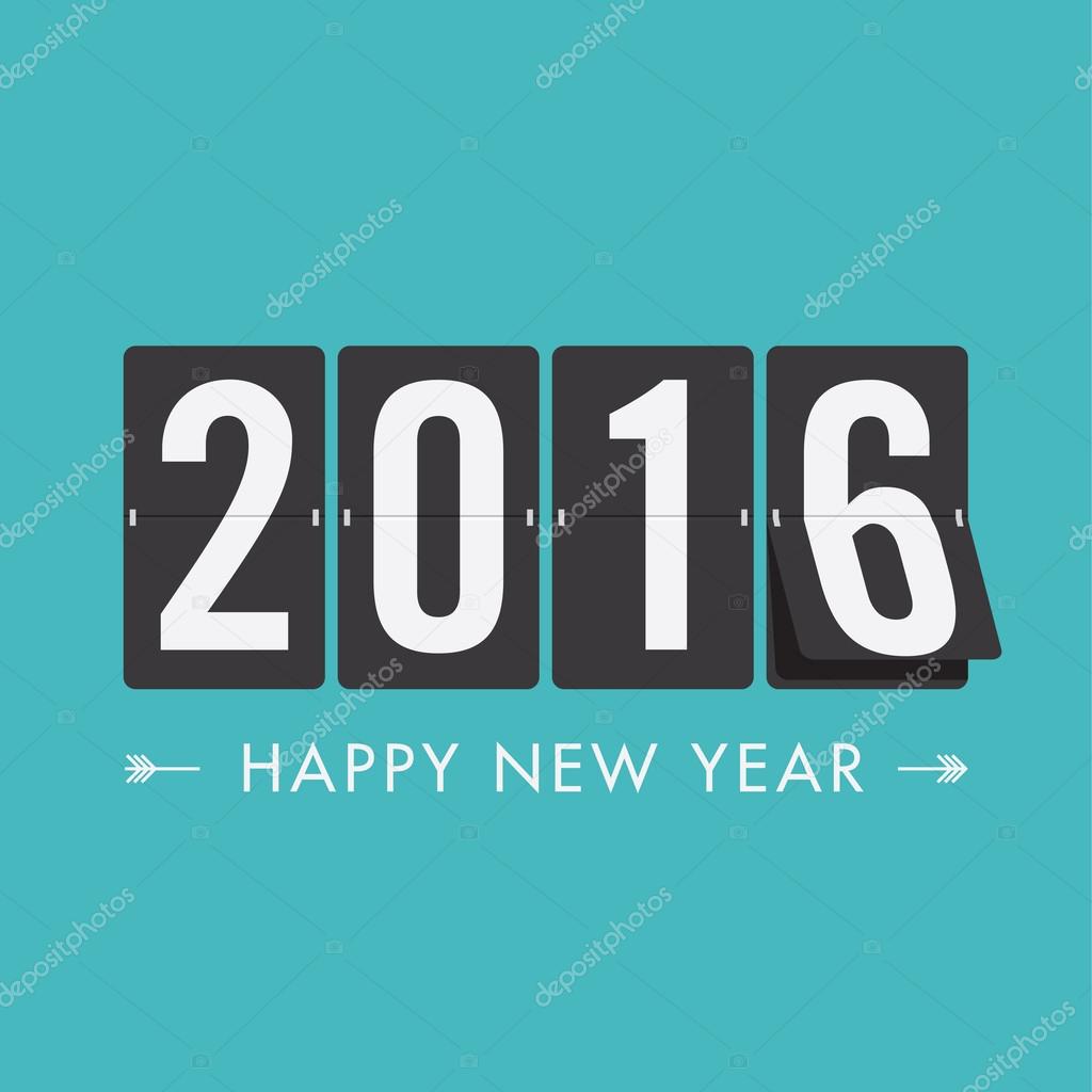 Happy new year 2016 timetable, editable vector design