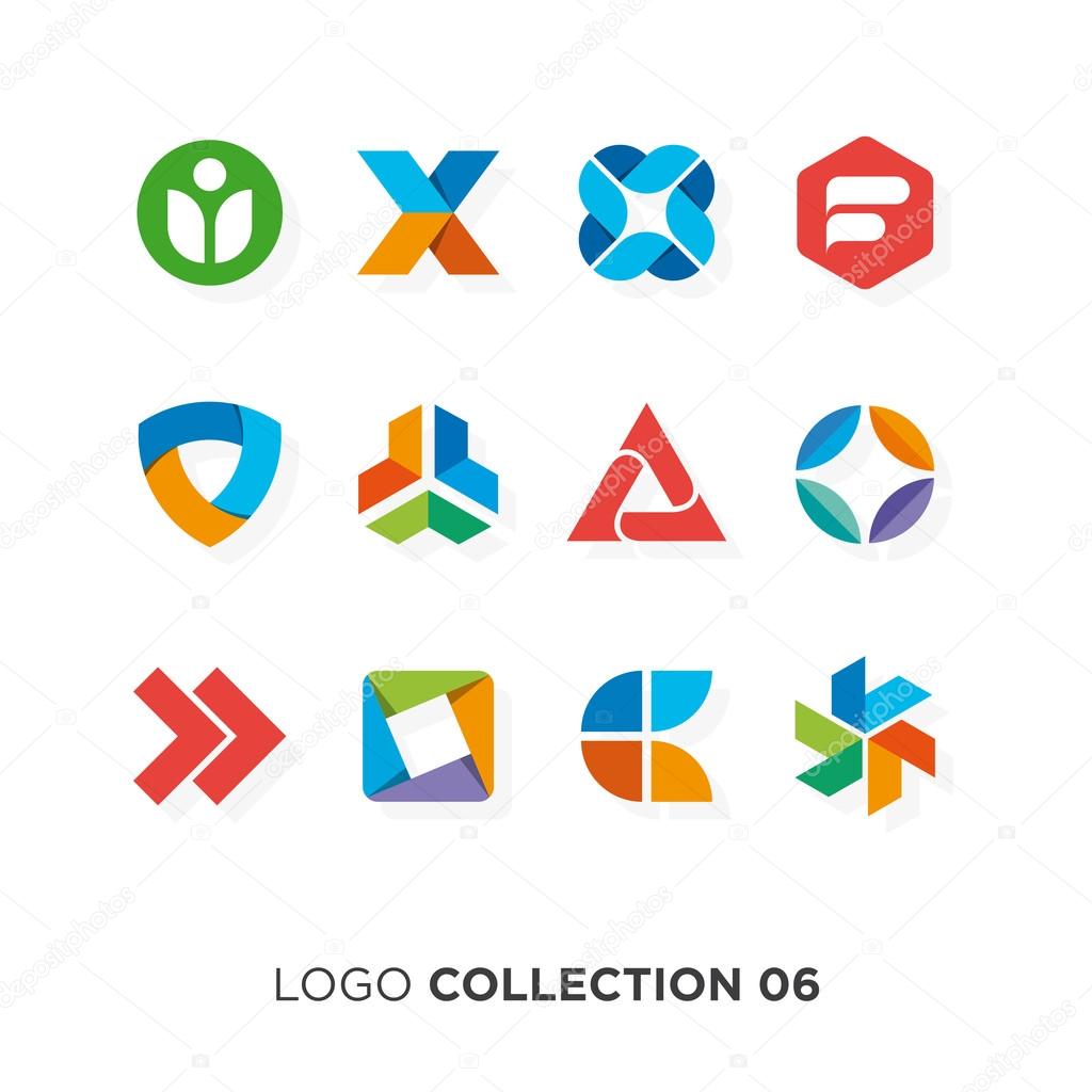Logo collection 06. Vector graphic design elements for company logo.
