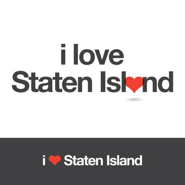 I love Staten Island. Borough of New York city. clipart
