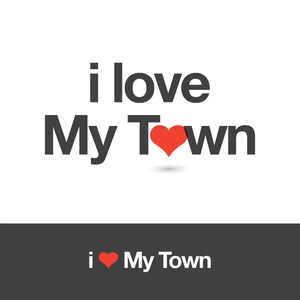 我爱我的小镇. — 图库矢量图片