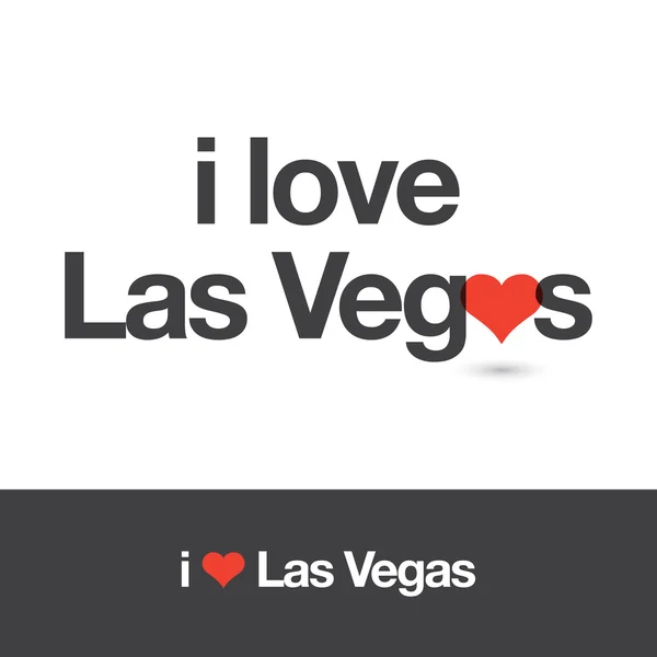 I love  Las Vegas. City of United States of America. — Stock Vector