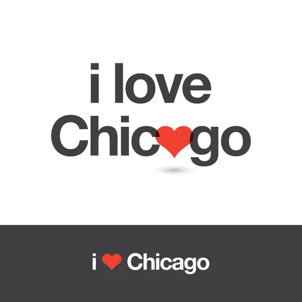 I love Chicago. City of United States of America. — Stock Vector