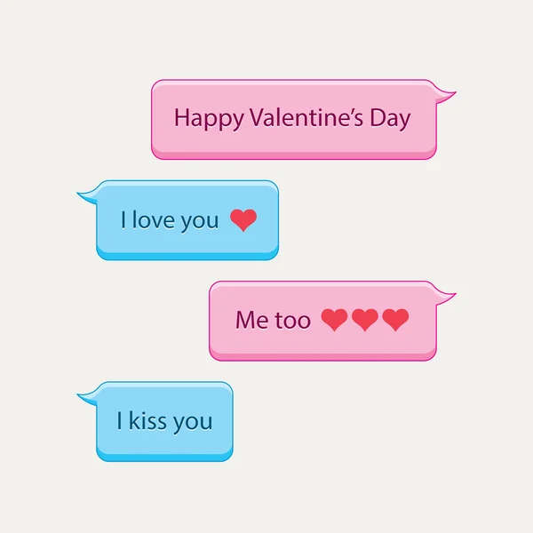 Burbuja de chat para el día de San Valentín . — Archivo Imágenes Vectoriales