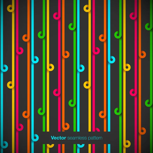 Pattern with lines and loops. — Stock Vector