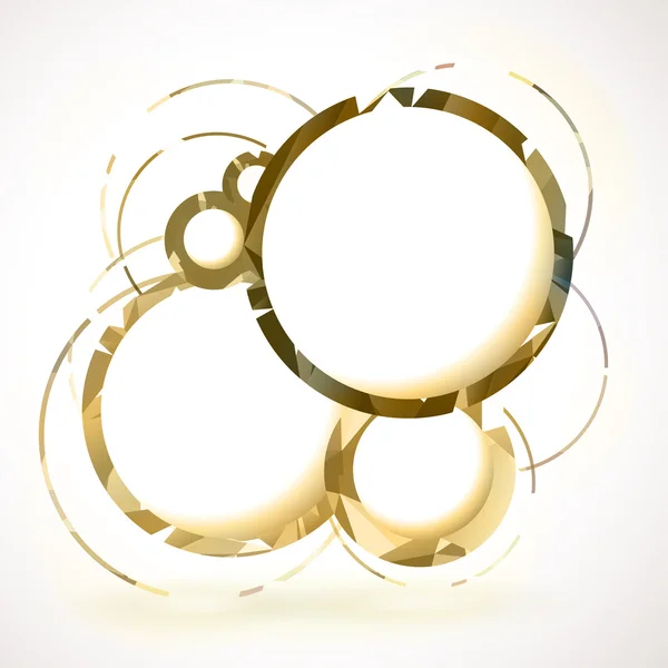 Gold round frames. — Stock Vector