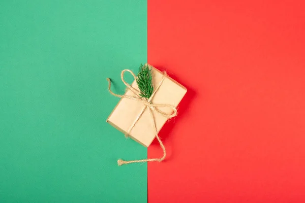 Geschenkkarton Kraftpapier Verpackt Geschenkeshopping Konzept Online Shop — Stockfoto
