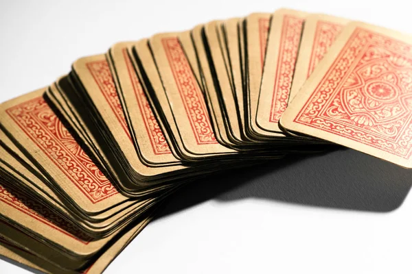 Old deck of distressed picture playing cards — Stock Photo, Image