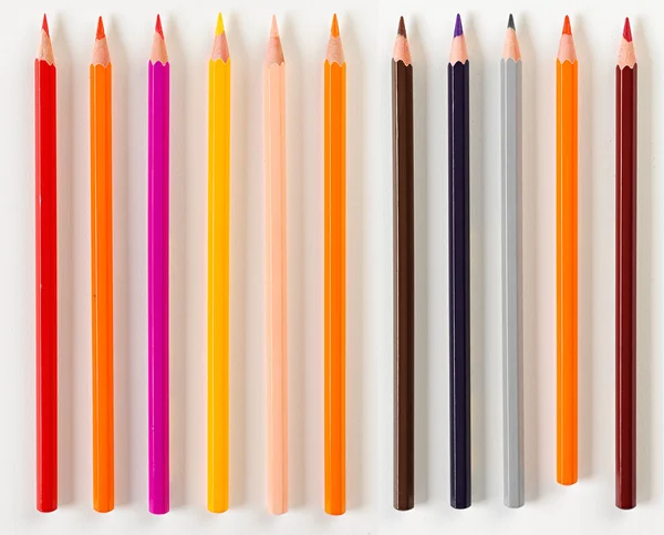 Set of eleven pencils — Stock Photo, Image