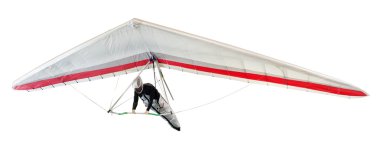 Hang glider soaring the thermal updrafts clipart