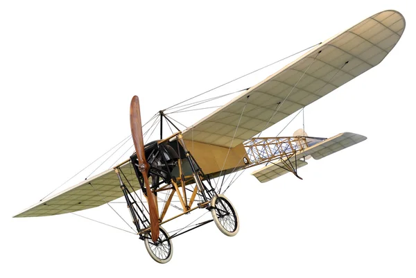Altes Oldtimer-Monoflugzeug mit Holzpropeller — Stockfoto