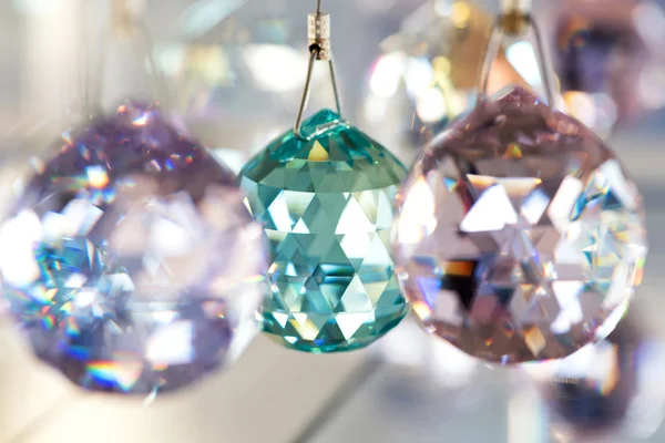 Faceted crystal ball decorations — Stock Photo, Image