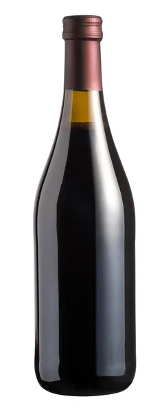 Botella de vino tinto sin etiquetar con tapón sellado —  Fotos de Stock